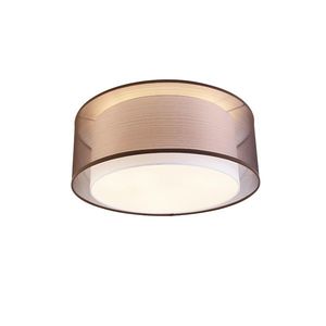 Moderné stropné svietidlo hnedé s bielou 50 cm 3-svetlo - Drum Duo vyobraziť