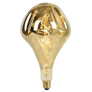E27 Stmievateľná LED žiarovka G165 Zrkadlové zlato 6W 100lm 1800K vyobraziť