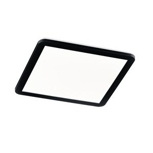 Štvorcové stropné svietidlo čierne 40 cm vrátane LED 3-stupňovo stmievateľné IP44 - Lope vyobraziť