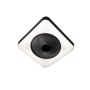 Stropný ventilátor štvorcový čierny vrátane stmievateľného LED - Climo vyobraziť