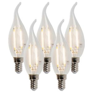 Sada 5 stmievateľných LED vláknových žiaroviek sviečok E14 250lm 2700K vyobraziť