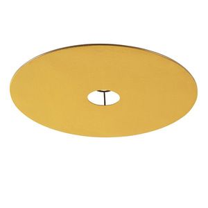 Zamatový plochý tienidlo žltý so zlatom 45 cm vyobraziť