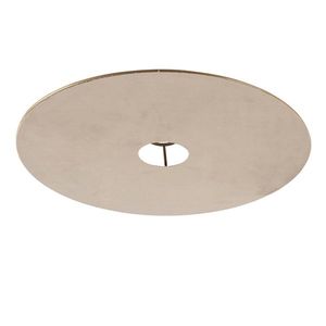 Zamatový plochý tienidlo taupe so zlatom 45 cm vyobraziť