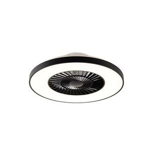 Čierny stropný ventilátor so stmievateľným LED a hviezdnym efektom - Climo vyobraziť