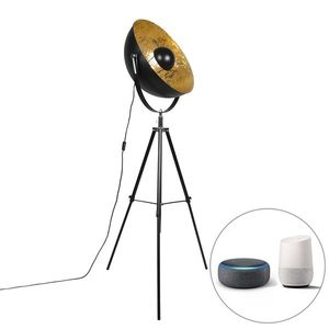 Priemyselná inteligentná stojaca lampa čierna trojnožka vrátane WiFi A60 - Magna 50 Eglip vyobraziť