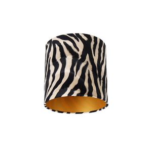 Zamatový tienidlo na lampu Zebra Print 25/25/25 zlatý interiér vyobraziť