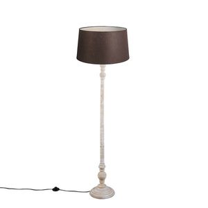 Stojaca lampa s tienidlom z ľanu hnedá 45 cm - Classico vyobraziť