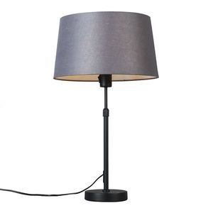 Stolná lampa čierna so sivým tienidlom 35 cm nastaviteľná - Parte vyobraziť