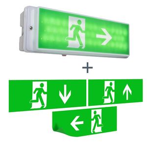 Nástenná lampa s núdzovým východom vrátane LED IP65 - Emergency 2 vyobraziť