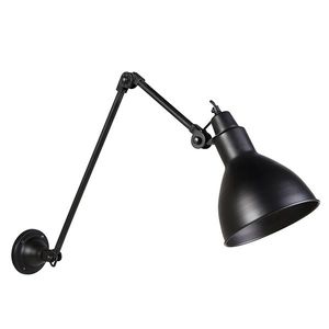 Priemyselná nástenná lampa čierna nastaviteľná - Wye vyobraziť