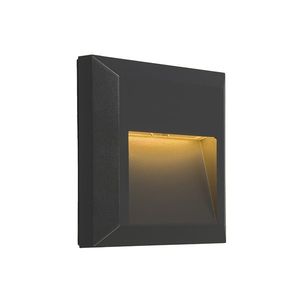 Moderná nástenná lampa tmavosivá štvorcová vrátane LED - Gem vyobraziť
