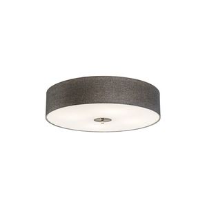 Rustikálne stropné svietidlo sivé 50 cm - Drum Jute vyobraziť