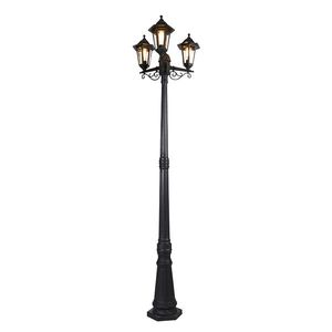 Klasická vonkajšia lampa čierny 3-svetlo IP44 - New Haven vyobraziť