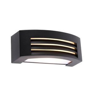 Moderná vonkajšia nástenná lampa čierna IP44 - Hurricane 1 vyobraziť