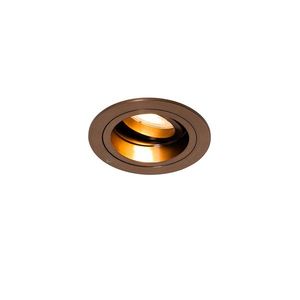 Inteligentné zapustené bodové svietidlo tmavý bronz okrúhle nastaviteľné vrátane Wifi GU10 50mm - Chuck vyobraziť