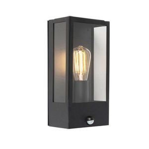 Vonkajšia nástenná lampa čierna s pohybovým senzorom IP44 - Rotterdam vyobraziť