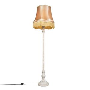 Stojaca lampa sivá s tienidlom Granny zlatá - Classico vyobraziť
