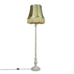Retro stojaca lampa sivá so zeleným tienidlom Granny - Classico vyobraziť