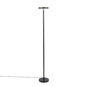 Moderná stojaca lampa čierna vrátane LED s dotykovým stmievačom - Hanz vyobraziť