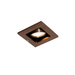 Inteligentné zapustené bodové svietidlo tmavý bronz, naklápacie a otočné, vrátane Wifi GU10 50mm - Qure vyobraziť