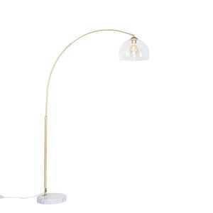 Inteligentná oblúková lampa mosadzná s čírym sklom vrátane WiFi G95 - Arc vyobraziť