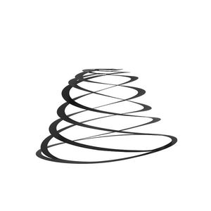 Oceľový tienidlo lampy čierny 50 cm - Spiral vyobraziť