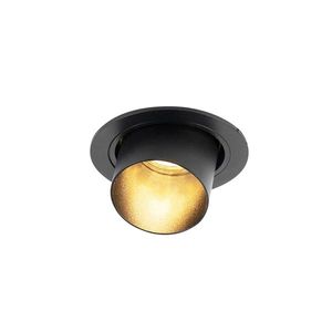Moderné zapustené bodové svetlo čierne okrúhle naklápateľné - Installa vyobraziť