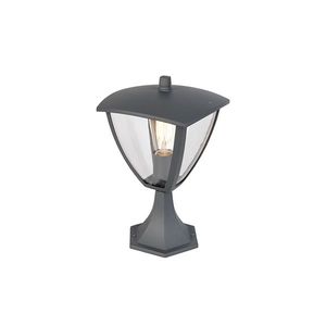 Moderná vonkajšia lampa s podstavcom tmavosivá - Platar vyobraziť