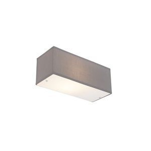 Moderná nástenná lampa obdĺžniková sivá - Drum vyobraziť