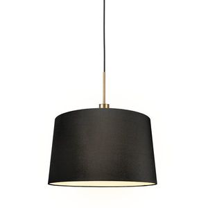 Moderné závesné svietidlo bronzové s tienidlom 45 cm čierne - Combi 1 vyobraziť