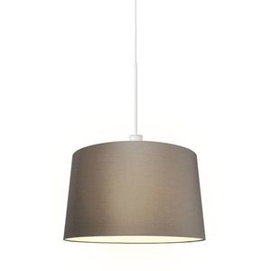 Moderné závesné svietidlo biele s tienidlom 45 cm taupe - Combi 1 vyobraziť