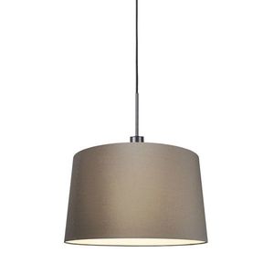 Moderné závesné svietidlo čierne s tienidlom 45 cm taupe - Combi 1 vyobraziť