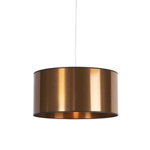 Závesné svietidlo v štýle Art Deco biele s medeným tienidlom 50 cm - Pendel vyobraziť
