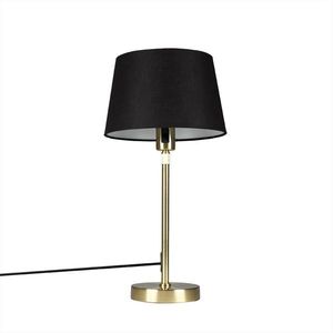 Stolná lampa zlatá/mosadzná s čiernym tienidlom 25 cm nastaviteľná - Parte vyobraziť