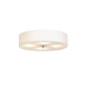 Rustikálne stropné svietidlo biele 50 cm - Drum vyobraziť