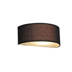 Rustikálna nástenná lampa polkruhová čierna - Drum vyobraziť