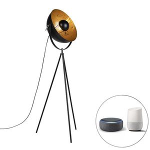 Inteligentná stojaca lampa trojnožka čierna vrátane Wi-Fi A60 - Magna 40 Eglip vyobraziť