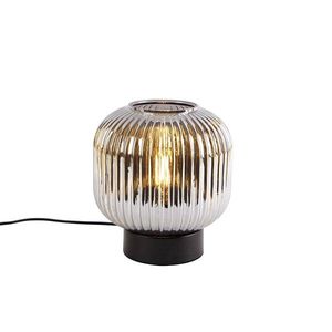 Inteligentná stolná lampa čierna s dymovým sklom vrátane Wifi A60 - Karel vyobraziť