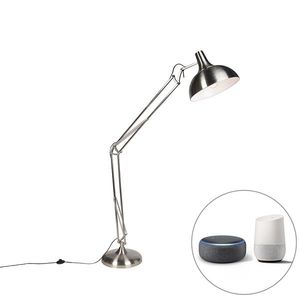 Inteligentná stojaca lampa oceľ vrátane Wifi A60 - Hobby vyobraziť