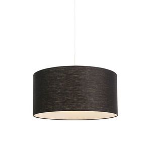 Moderné závesné svietidlo biele s čiernym tienidlom 50 cm - Combi 1 vyobraziť