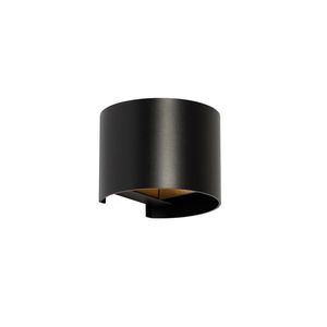 Moderná nástenná lampa čierna okrúhla - Edwin vyobraziť