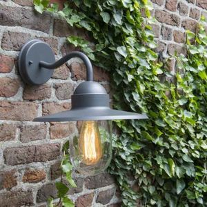 Rustikálna vonkajšia nástenná lampa tmavosivá IP44 - Kansas vyobraziť