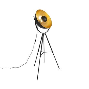 Stojaca lampa čierna so zlatom 51 cm nastaviteľný trojnohý stojan - Magnax vyobraziť