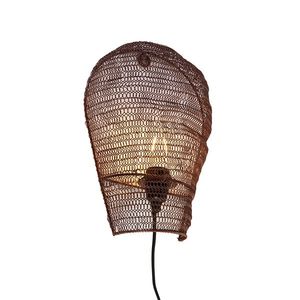Orientálna nástenná lampa bronzová 35 cm - Nidum vyobraziť