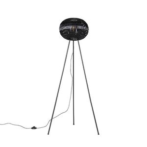 Moderná stojaca lampa trojnožka čierna - Zoë vyobraziť