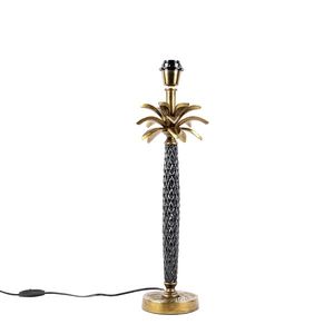 Art Deco stolná lampa bronzová s čiernou bez tienidla - Areka vyobraziť