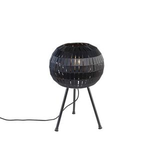 Moderná trojnohá stolná lampa čierna - Zoë vyobraziť