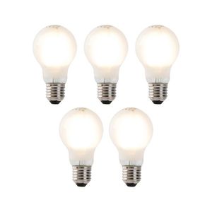 Sada 5 LED žiaroviek E27 Filament A60 matné sklo 4W 450lm 2700K vyobraziť