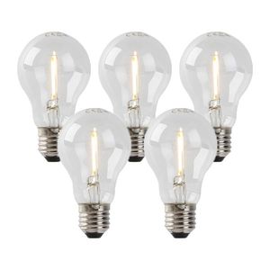 Sada 5 LED žiaroviek E27 A60 1W 80lm 2200K vyobraziť