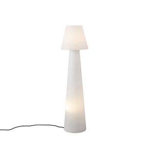 Dizajnová vonkajšia stojaca lampa biela IP44 - Katrijn vyobraziť